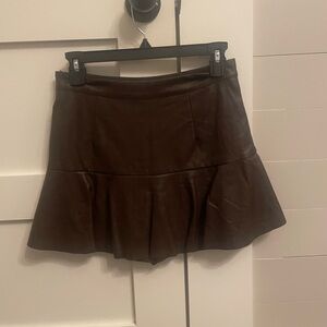 Vestique Dark Brown Mini Skirt